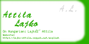 attila lajko business card